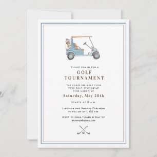 Invitation élégante au tournoi de golf