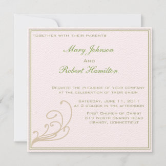 Invitation élégante avec détail de défilement