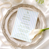 Élégante Baby Shower Vert Sauge et Bleu
