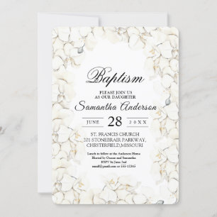 Invitation Elégante Beauté Orchidées Blanches Cadre