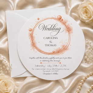 Invitation Élégante calligraphie de mariage à l'étincelle de