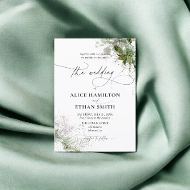 Invitation Élégante calligraphie écologique Mariage rustique
