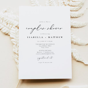 Invitation Élégante calligraphie Élégante Script Couples Douc