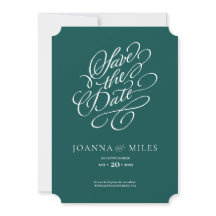 Élégante calligraphie Jade Green Enregistrer la da