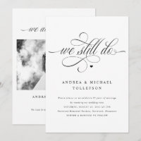 Elégante Calligraphie Luxe Mariage Vow Renewal