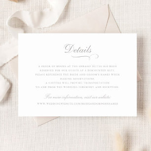 Invitation Élégante calligraphie Ornament Script Mariage Déta