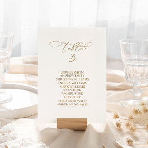 Invitation Élégante calligraphie Tableau Numéro 3 Tableau de