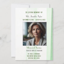 Élégante cérémonie funéraire verte