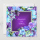 Invitation Élégante couleur violet fleuris de bijoux en argen (Devant)