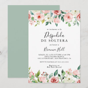 Invitation Elégante Dainty Automne Floral Fête des mariées es