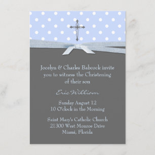 Invitation élégante de baptême de bébé