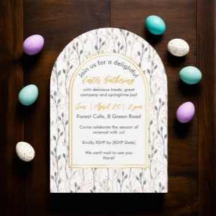 Invitation élégante de brunch de Pâques