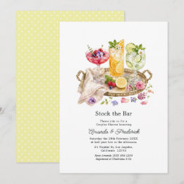 Invitation élégante de cocktail pour la douche de