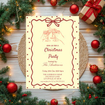 Invitation élégante de fête de Noël en Bourgogne e