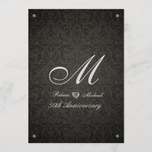 Invitation élégante de jubilé avec monogramme en d