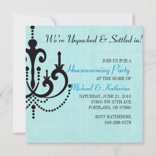 Invitation élégante de pendaison de crémaillère av