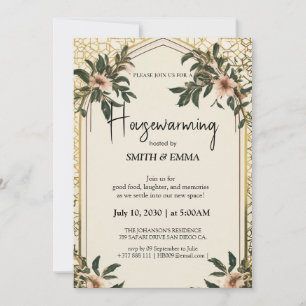 Invitation élégante de pendaison de crémaillère Fl