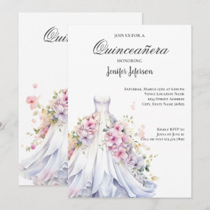Invitation élégante de Quinceanera