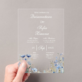 Invitation élégante de quinceañera invitation