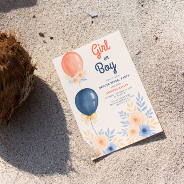 Invitation Élégante de révélation de genre (Créateur téléchargé)