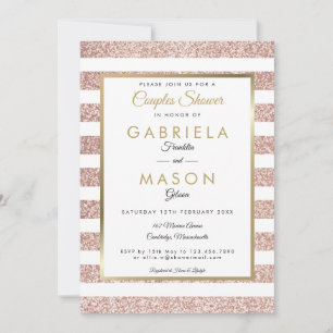 Invitation élégante de rose gold pailleté pour la 