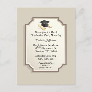 Invitation élégante de rouleau de casquette