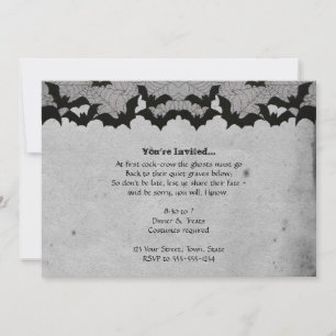 Invitation Élégante Dentelle gothique Halloween Party