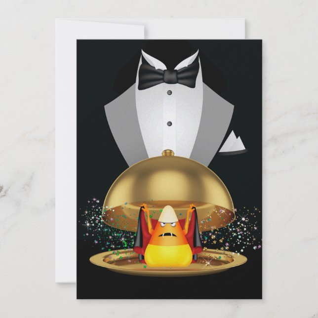 Invitation élégante d'Halloween - SRF (Devant)