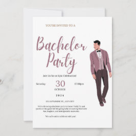 Invitation élégante du Bachelor Party