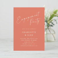 Elégante Dusty Orange Script Party