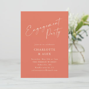 Invitation Elégante Dusty Orange Script Party
