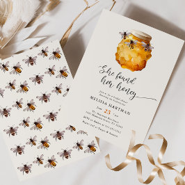 Invitation Élégante Elle A Trouvé Sa Fête des mariées De Miel