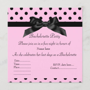 INVITATION ÉLÉGANTE EN BACHELORETTE ROSE