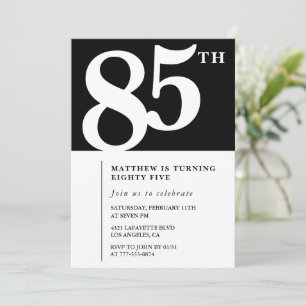 Invitation élégante et chic pour 85e anniversaire 