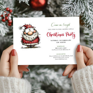 Invitation élégante et drôle de fête de Noël avec 