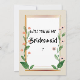 Invitation Élégante et élégante demoiselle d'honneur