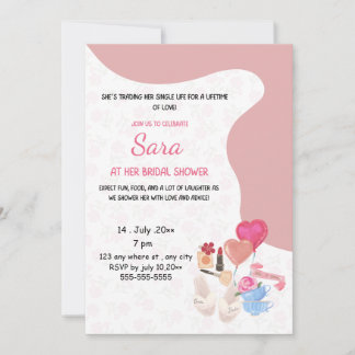 Invitation Élégante et féminine de douche nuptiale