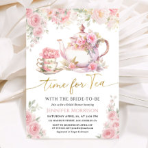 Invitation élégante et florale rose pour la fête p