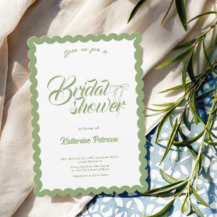 Invitation élégante et minimaliste à bordure festo