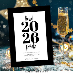 Invitation élégante et moderne pour la fête du Nou