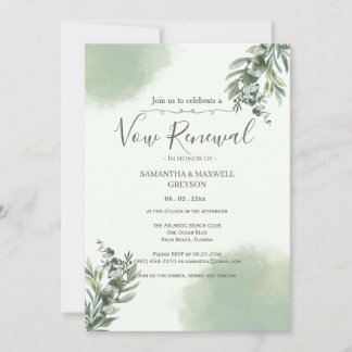 Invitation élégante et poussiéreuse de renouvellem