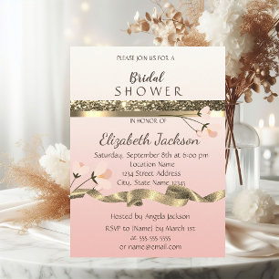 Invitation Élégante et Stylée Fête de Mariage Florale