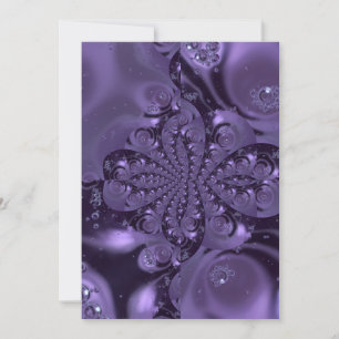 Invitation Élégante étincelle Royale Purple Liquide