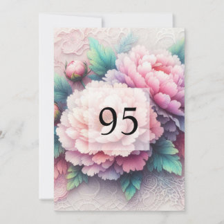 Invitation Elégante fête d'anniversaire de l'aquarelle fleuri