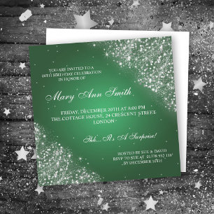 Invitation Élégante fête d'anniversaire Parties scintillant é