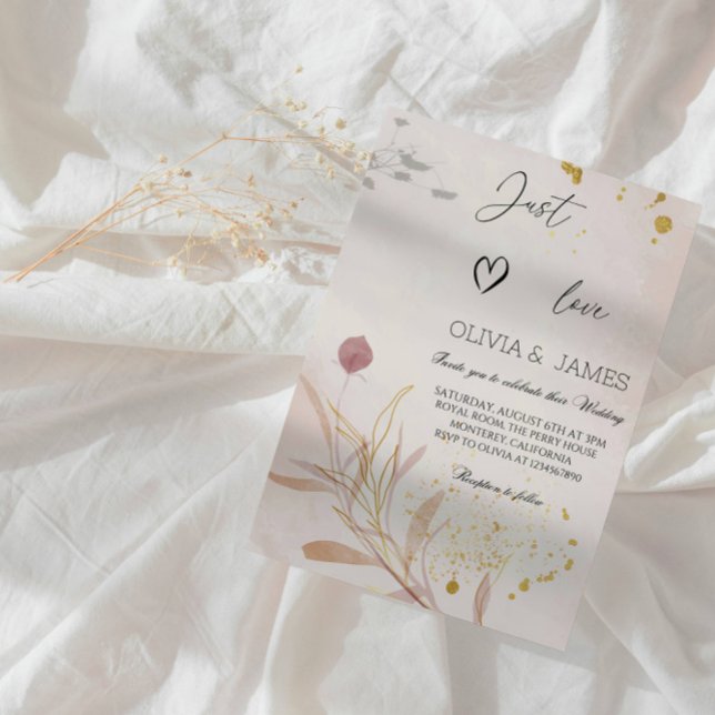 Invitation Elégante fête de la Fête des mariées botanique d'a (Créateur téléchargé)