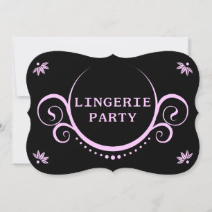Invitation élégante fête de lingerie