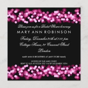 Invitation Élégante Fête de l'mariée rose Hollywood Glam