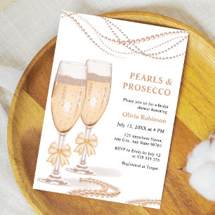 Invitation Élégante Fête de Mariage avec Arc en Or Perles et 