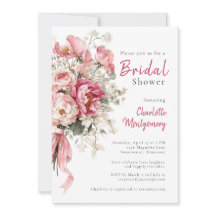 Élégante Fête de Mariage Florale Rose Aquarelle